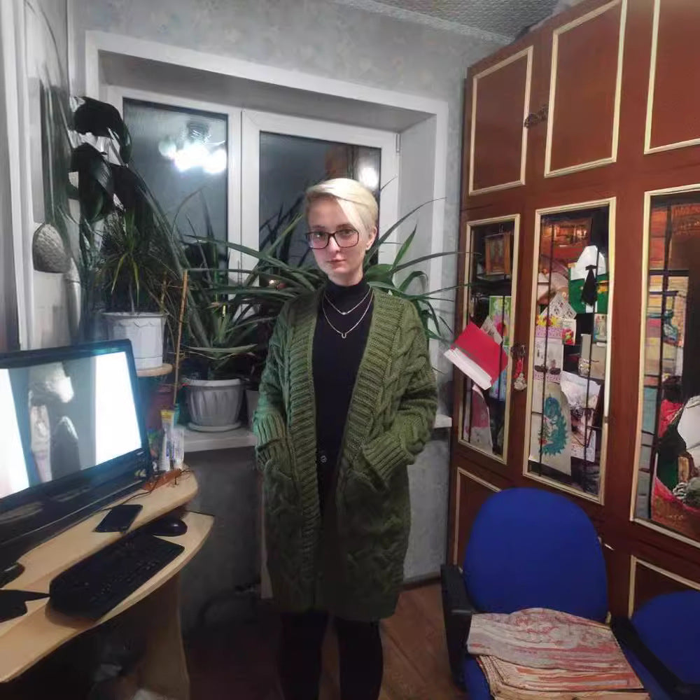 Damen Strickjacke mit langen Ärmeln und eingearbeiteten Taschen Drune