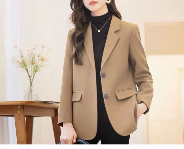 Damen eleganter Blazer mit strukturiertem Schnitt und zeitlosen Details Drune