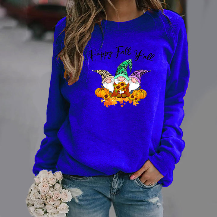 Damen Sweatshirt mit Herbstmotiv und gemütlichem Schnitt Drune