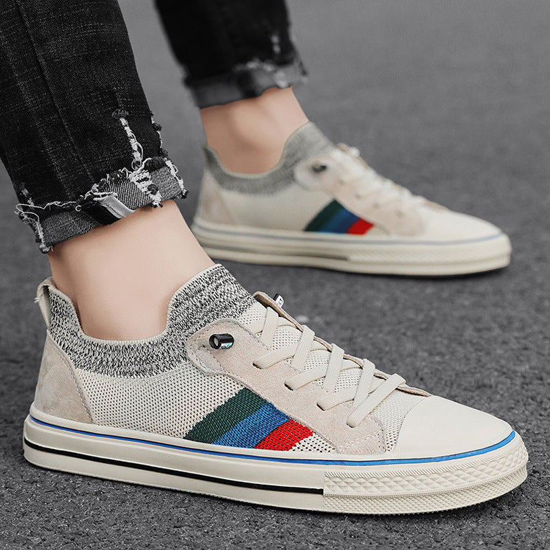 Damen Sneakers mit atmungsaktiver Netzstruktur und modischen Streifenelementen Drune