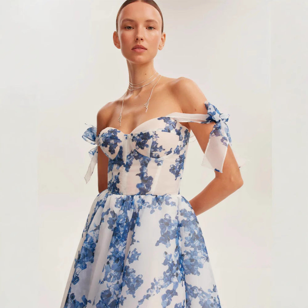 Damen Midi-Kleid mit floralem Design Drune