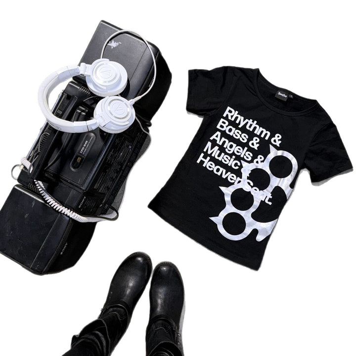 Damen Kurzarm T-Shirt mit kreativem Grafikdesign Drune