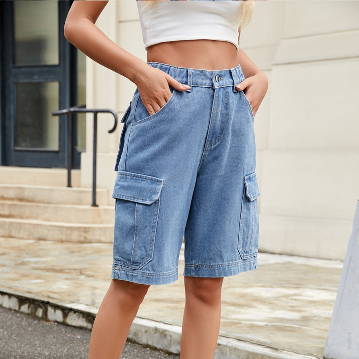 Damen Cargo-Shorts mit elastischem Bund und praktischen Taschen Drune