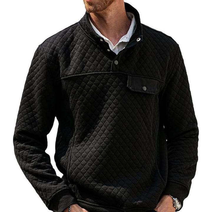 Herren Stepppullover mit Brusttasche und kontrastierenden Details Drune