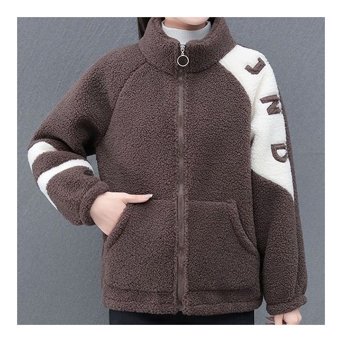 Damen Fleecejacke mit hohem Kragen und seitlichen Eingrifftaschen Drune