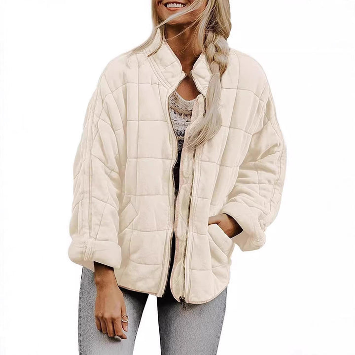 Damen Steppjacke mit hochschließendem Kragen und praktischen Tasche Drune