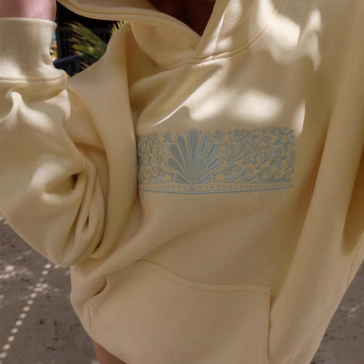 Damen Oversized Kapuzenpullover mit kreativer Grafik und bequemer Passform Drune