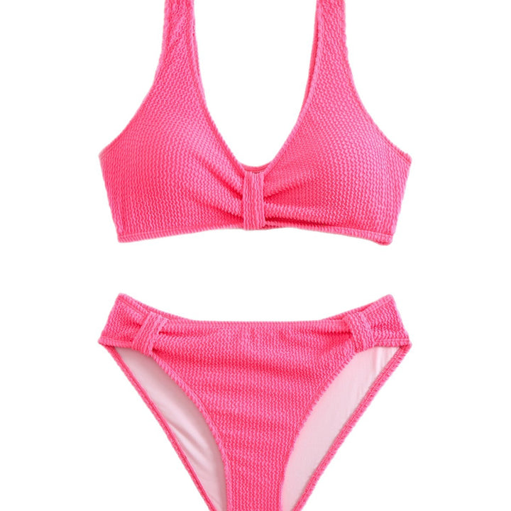 Damen Strandbikini-Set mit stylischem Wellenmuster Drune