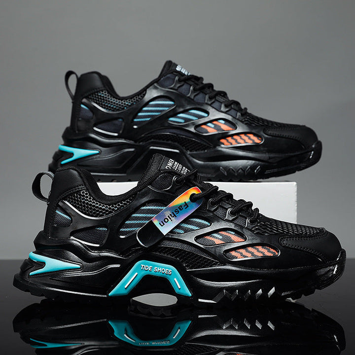 Damen sportliche Sneakers mit atmungsaktiver Netzoberfläche und stoßdämpfender Sohle Drune
