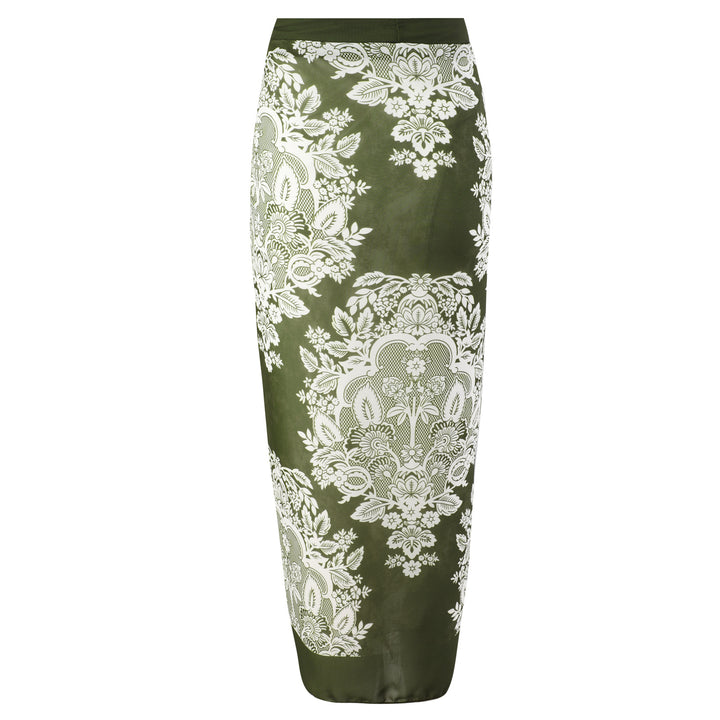 Damen Badeanzug mit modischem Wickelrock und floralem Design Drune