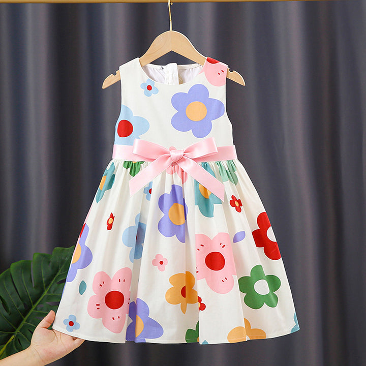 Mädchen Sommerkleid mit buntem Blumenmuster Drune
