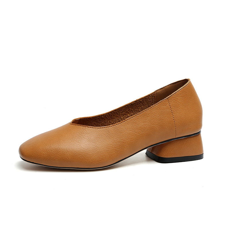 Damen komfortable Ballerinas mit eleganter Absatzform Drune