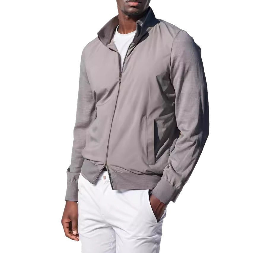 Herren sportliche Jacke mit hohem Kragen Drune