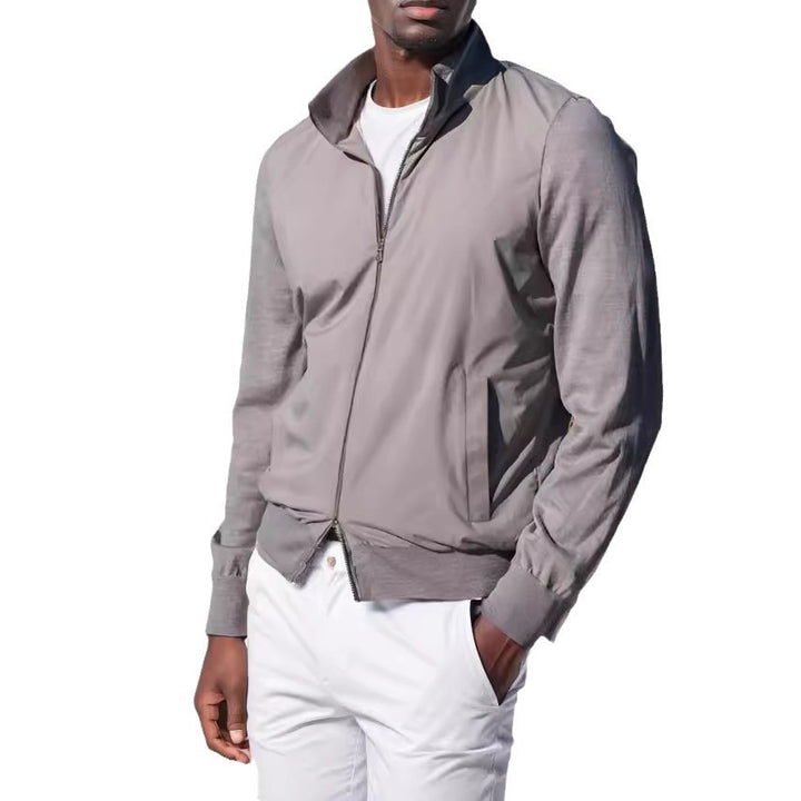 Herren sportliche Jacke mit hohem Kragen Drune