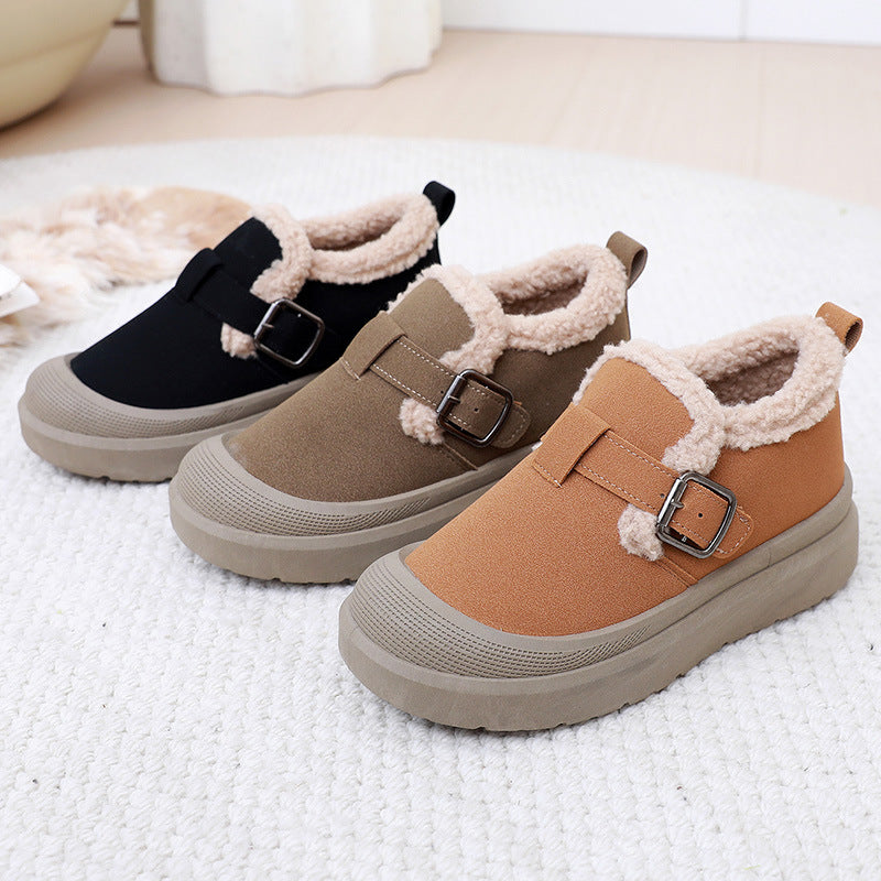 Damen Warmgefütterte Slip-On Sneakers mit verstellbarem Riemen Drune
