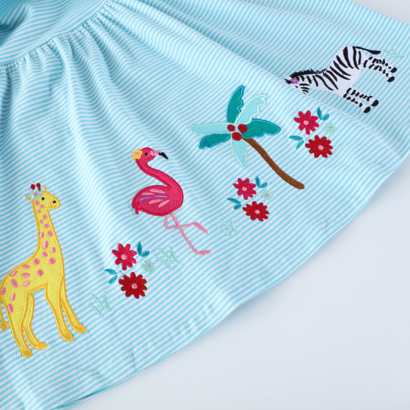 Mädchen Freizeitkleid mit tierischem Motiv Drune