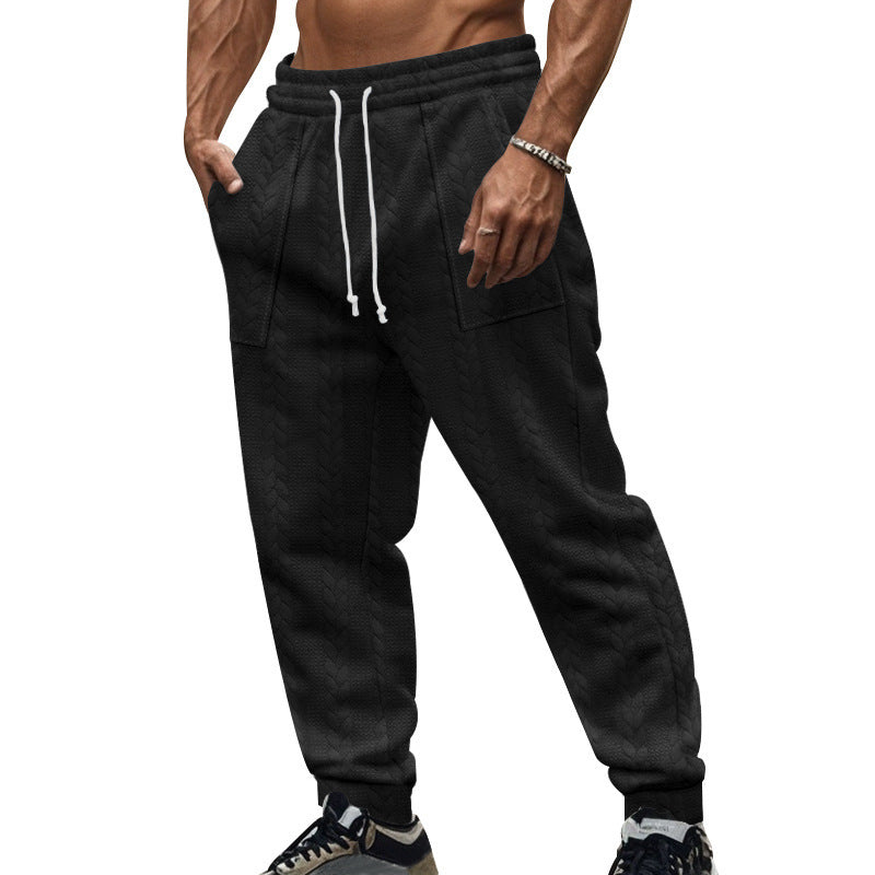 Herren Bequeme Trainingshose mit seitlichen Taschen und regulierbarem Kordelzug Drune