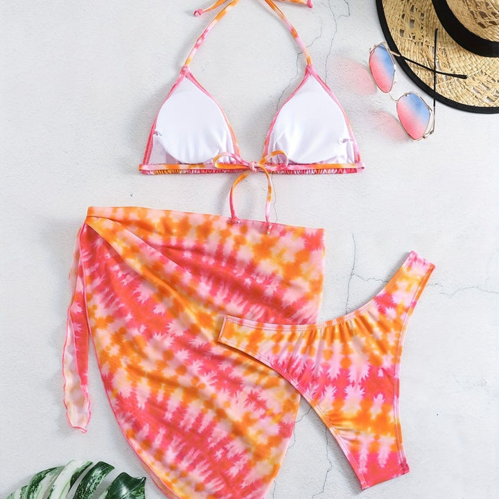 Damen Triangel-Bikini Set mit Wickelrock Drune
