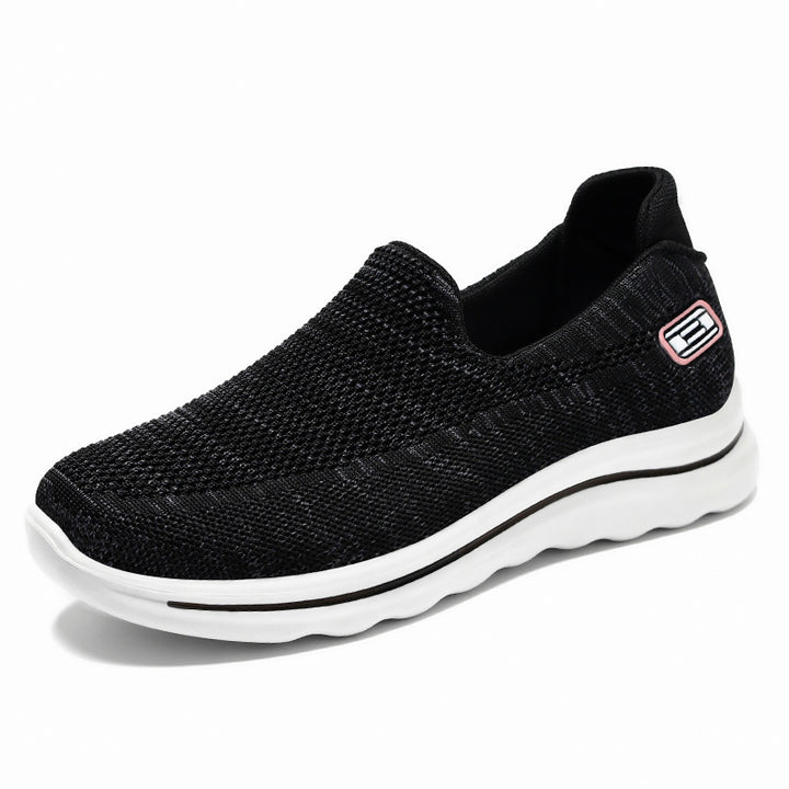 Damen nan Strick-Slip-On Komfortsneaker mit herausnehmbarem Memory-Fußbett und stoßdämpfender EVA-Zwischensohle Drune