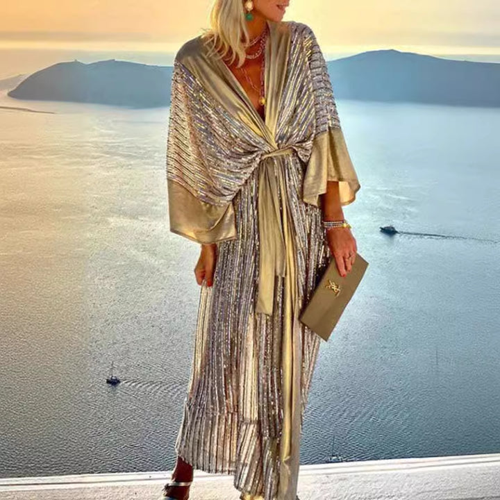 Damen Schimmernder Kaftan mit luxuriösen Details Drune