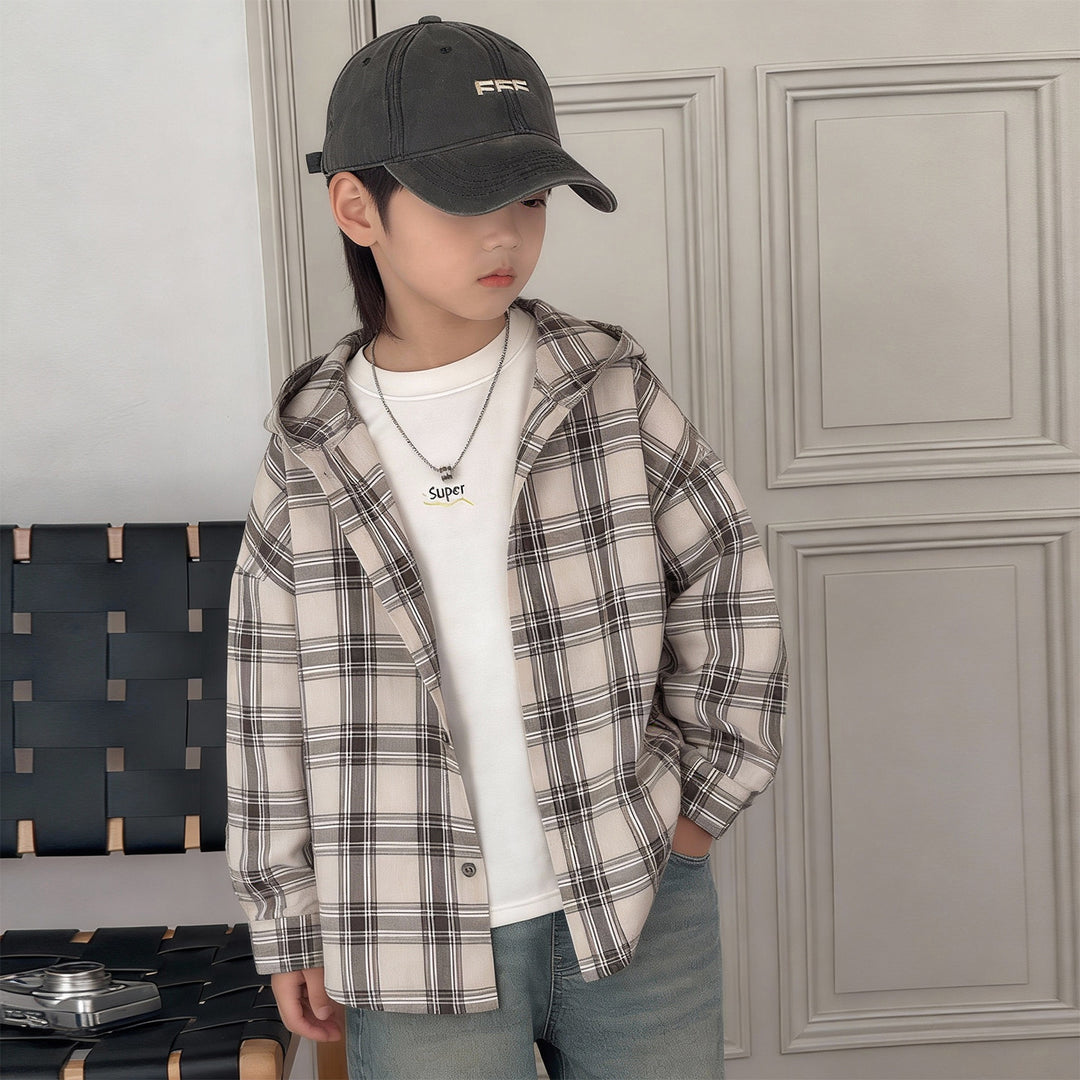 Kinder Karierter Hemdjacke Drune