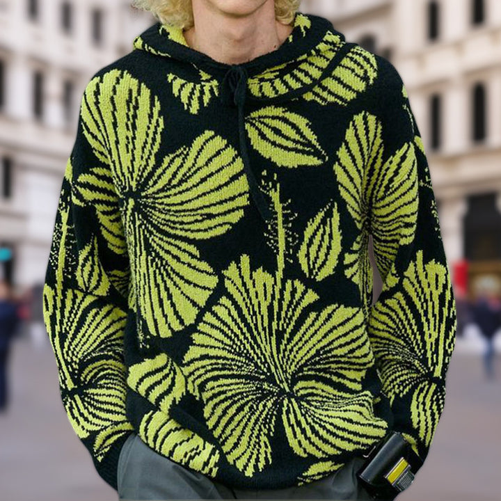 Unisex Kapuzenpullover mit einzigartigem floralem Design Drune