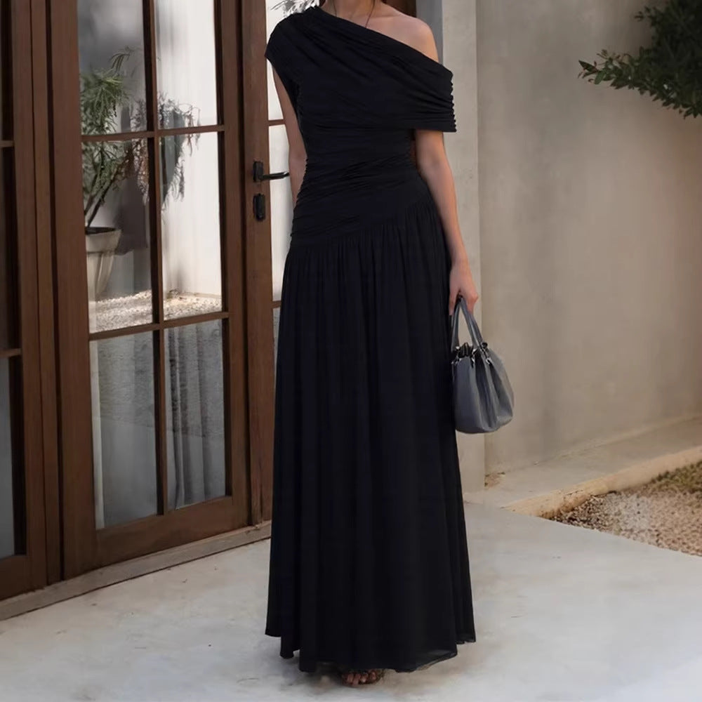 Damen Elegantes Wickel-Maxikleid mit asymmetrischem Schnitt und hochwertigem Jersey Drune