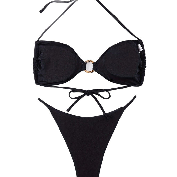 Damen Push-Up Bikini-Set mit modischem Ringdetail Drune