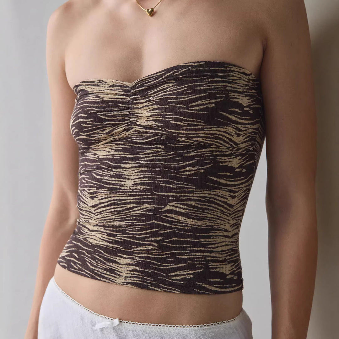 Damen Bandeau-Top mit raffinierten Streifen Drune
