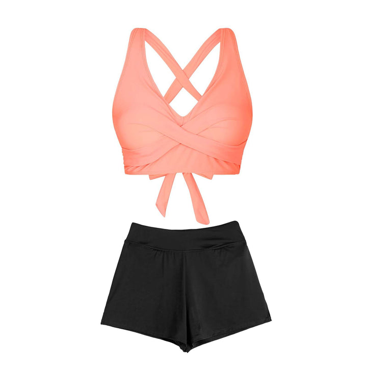 Damen Zweiteiliger Badeanzug mit floralem Design Drune