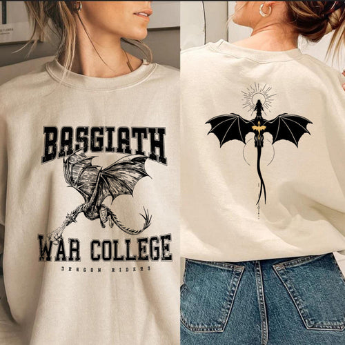 Damen Sweatshirt mit kreativem Drachenmotiv und einzigartigem College-Design Drune