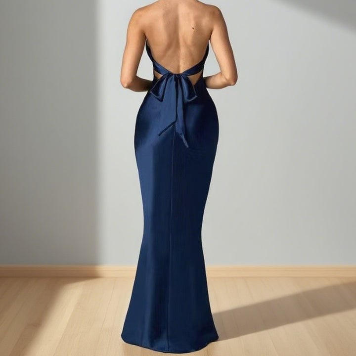 Damen Elegantes Abendkleid mit schulterfreiem Halterneck-Design und figurformendem Schnitt Drune