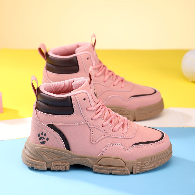Damen modische High-Top Sneakers mit atmungsaktiver Mesh-Oberfläche und robuster Laufsohle Drune