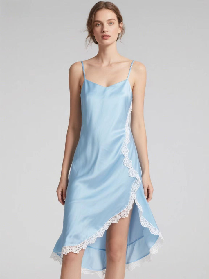 Damen Nachtkleid mit zartem Spitzeinsatz und elegantem Schnitt Drune