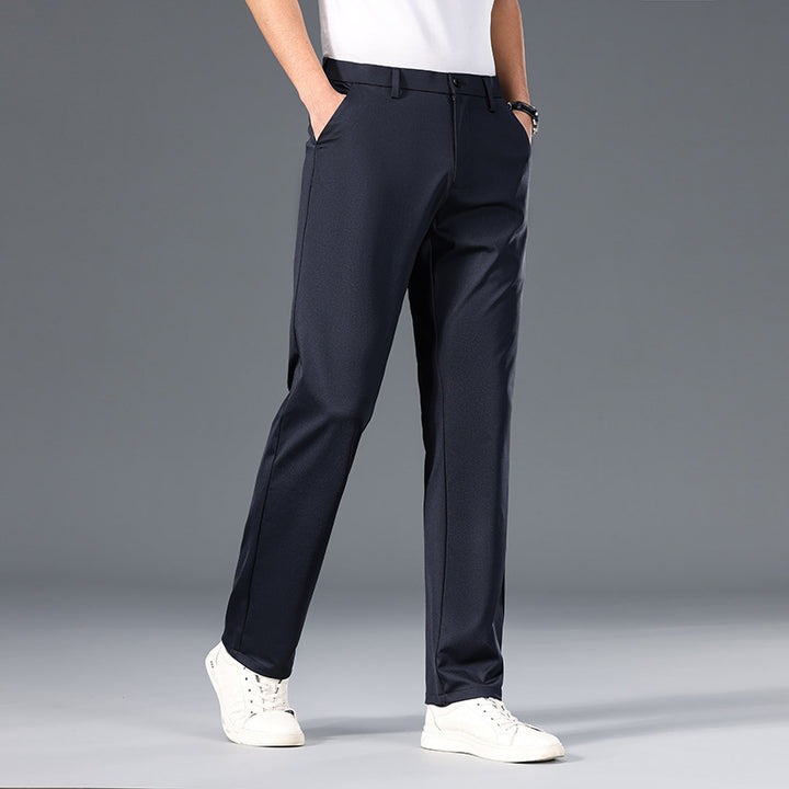 Herren stilvolle Chinohose mit komfortablem Schnitt und elegantem Detail Drune