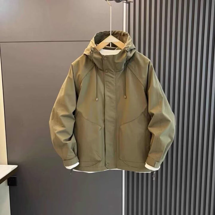 Herren technische Wetterjacke mit verstellbarer Kapuze Drune