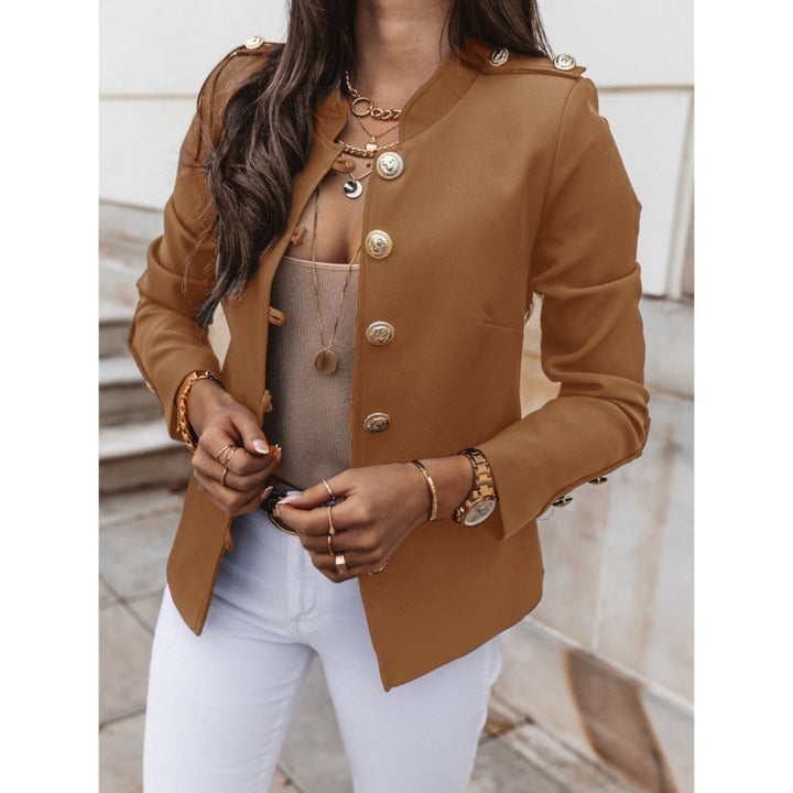 Damen modischer Blazer mit knopfverzierten Details Drune