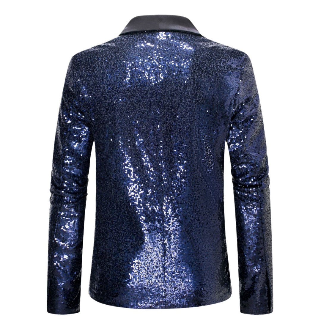 Herren eleganter Pailletten-Blazer mit modernem Schnitt und schimmernden Akzenten Drune
