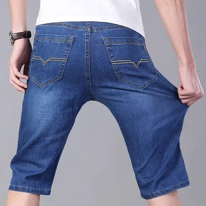 Herren lässige Denim-Shorts mit weitem Schnitt und praktischen Taschen Drune