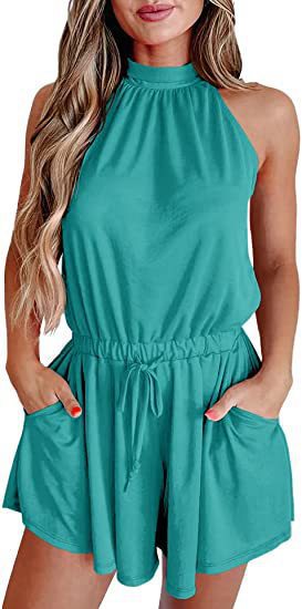 Damen Jumpsuit mit hohem Kragen und tailliertem Schnitt Drune