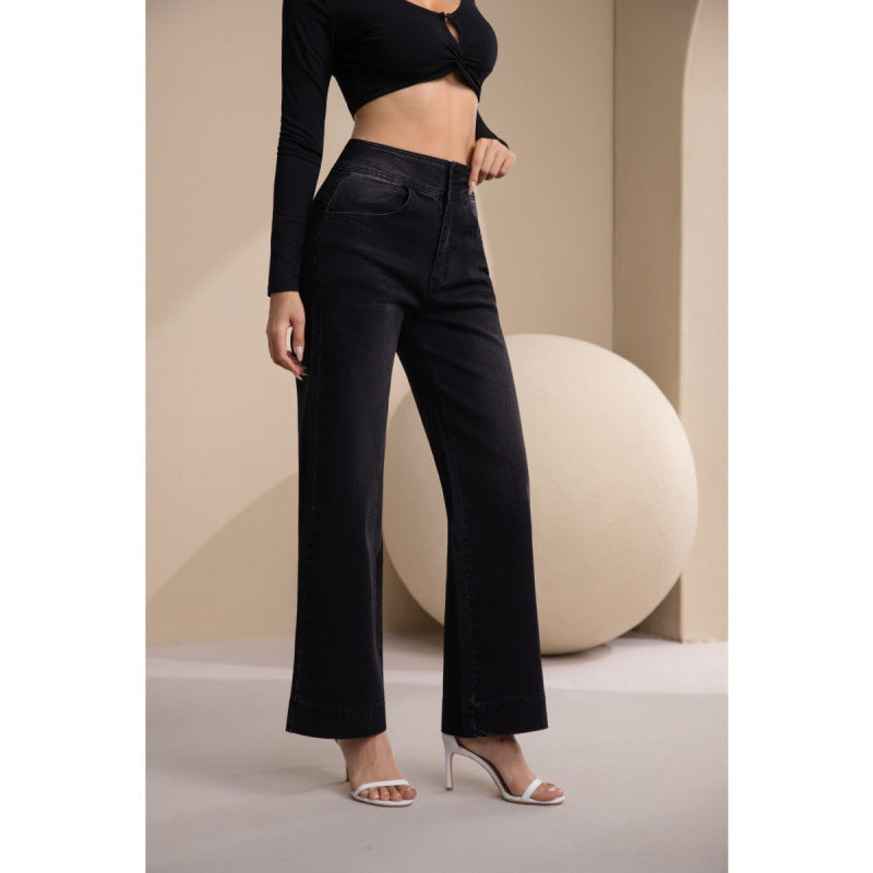 Damen weite High-Waist Jeans mit klassischem Schnitt und modernem Touch Drune