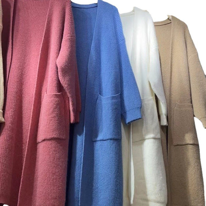 Damen Strickmantel mit tiefen Taschen und lässigem Schnitt Drune