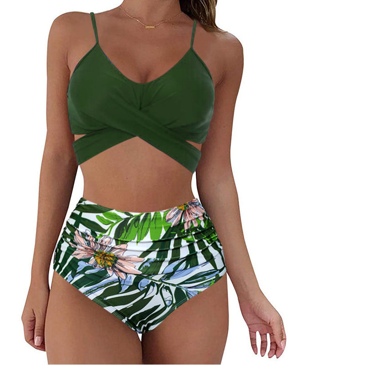 Damen Crop-Top Bikini-Set mit geflochtenem Design Drune