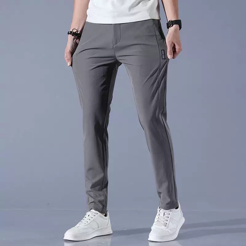 Herren elegante Anzughose mit elastischem Bund und praktischen Eingrifftaschen Drune