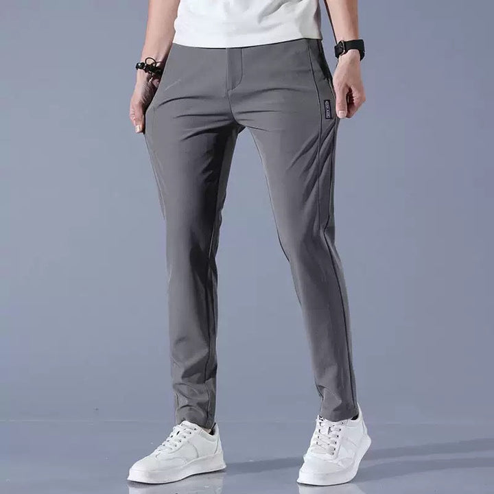 Herren elegante Anzughose mit elastischem Bund und praktischen Eingrifftaschen Drune