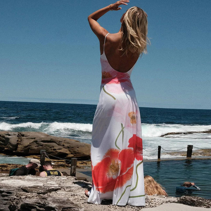 Damen Maxikleid mit floralem Muster Drune