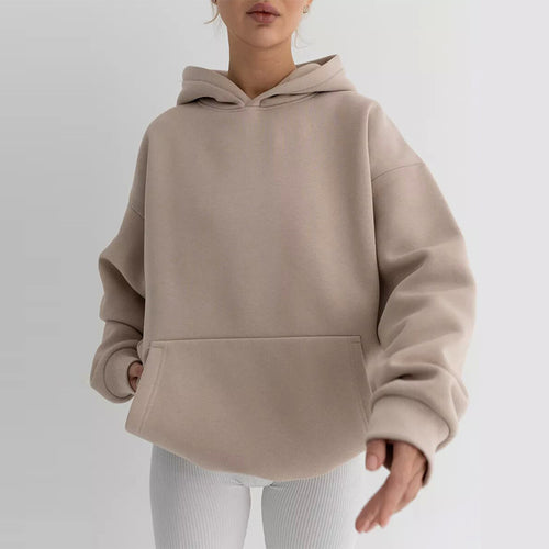 Damen Oversized Kapuzenpullover Drune