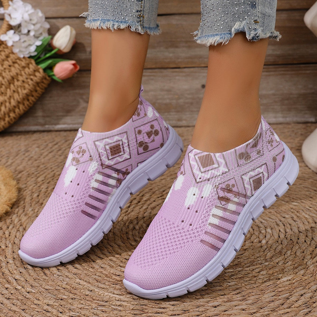 Damen moderne Slip-On Sneakers mit atmungsaktivem Stretch-Obermaterial Drune