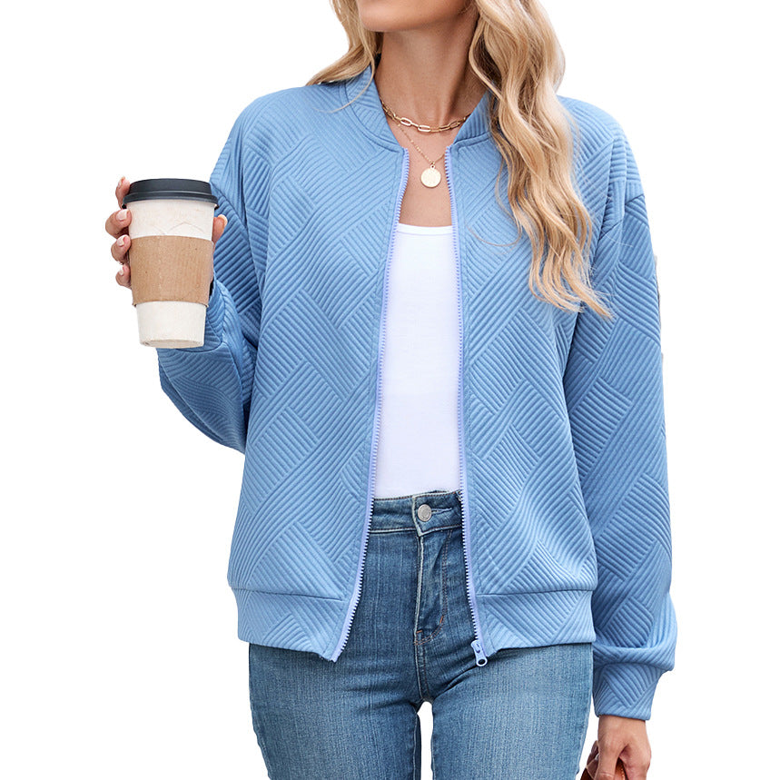 Damen Sportliche Bomberjacke mit strukturiertem Design Drune