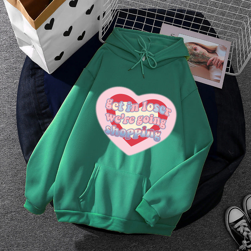 Damen Kuscheliger Kapuzenpullover mit kreativem Grafikdesign Drune